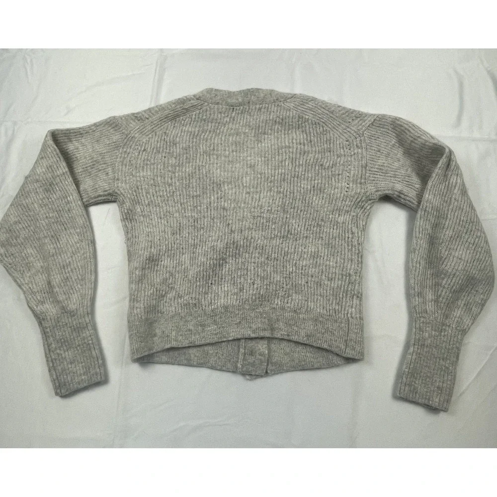 Quince Alpaca Wool Cropped Cardigan Sweater Womens Medium Ivory Quiet Luxury